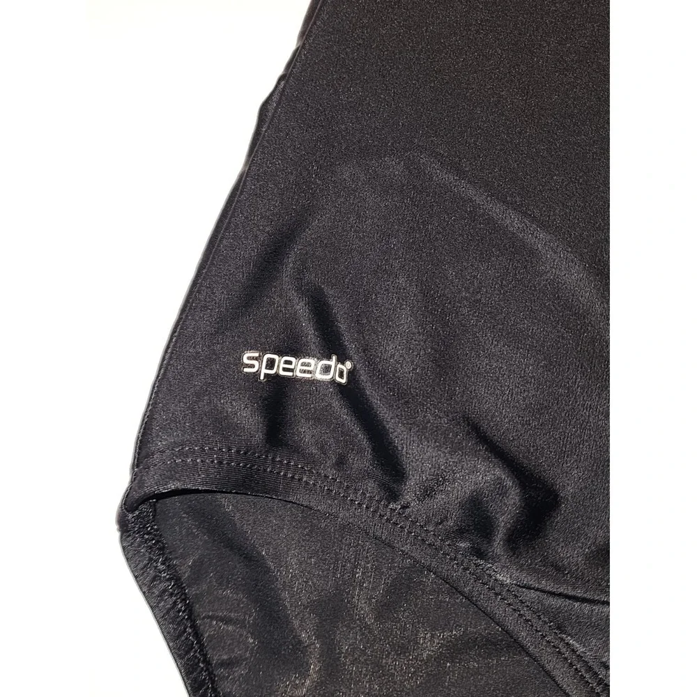 Speedo Women's One Piece Swimsuit Black Full Coverage Size 14